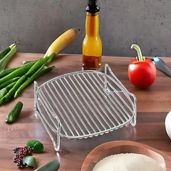 BUFFER® Airfryer Izgara Aparatı, Airfryer Izgara Teli XXL Model Uyumlu Air Fryer Teli ürün görseli 1