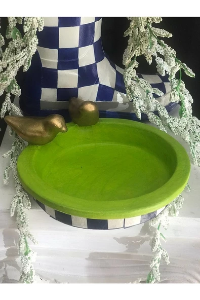 Kuş Detaylı Naturel Tabak - 3