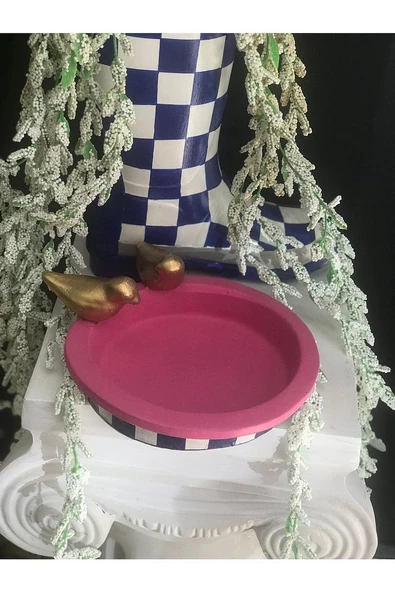 Kuş Detaylı Naturel Tabak - 6