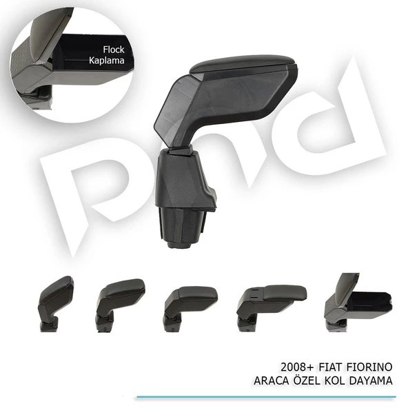 Fiat Fiorino Araca Özel Kol Dayama Kolçak Siyah 2008+ sonrası modellere uyumlu - Resim 4