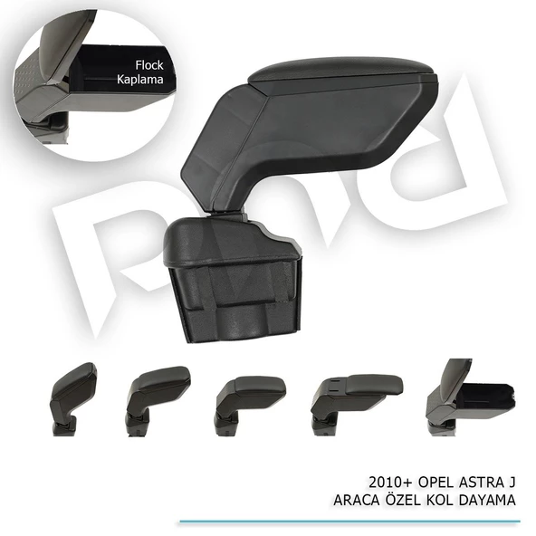 Opel Astra J Araca Özel Kol Dayama Kolçak Siyah 2010 sonrası modellere uyumlu - Resim 4
