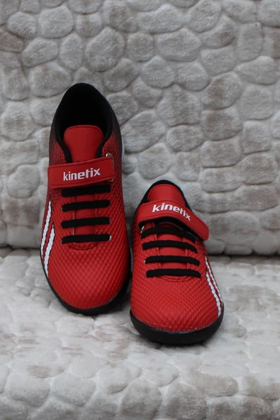 Kinetix Enta TF Kırmızı Siyah Çim Saha Halı Saha Erkek Çocuk Futbol Ayakkabı - 5