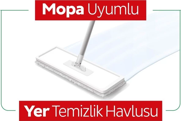 Sleepy Easy Clean Beyaz Sabun Katkılı Mopa Uyumlu Yer Temizlik Havlusu 50 Yaprak - 5