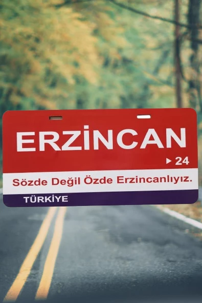 Erzincan Şehir Temalı Plaka Sök-Tak Pratik yeni nesil ürün görseli