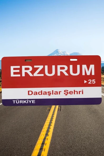Erzurum Şehir Temalı Plaka Sök-Tak Pratik yeni nesil ürün görseli