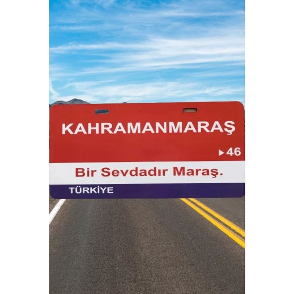 Kahramanmaraş  Şehir Temalı Plaka Sök-Tak Pratik yeni nesil