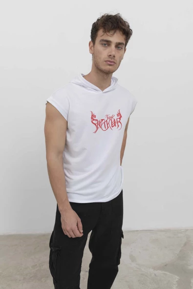 Tupac Ön Ve Arka Baskılı Kolsun Kapüşonlu T-Shirt - 3