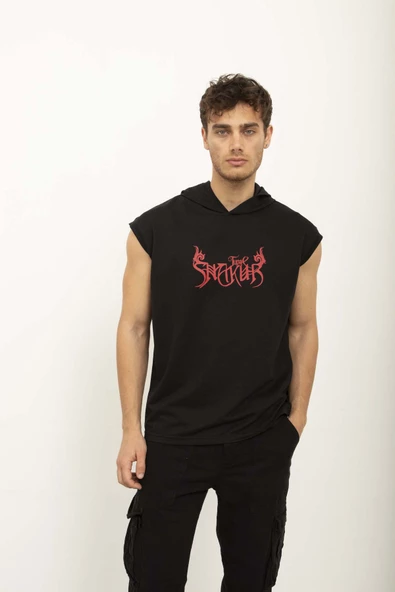 Tupac Ön Ve Arka Baskılı Kolsun Kapüşonlu T-Shirt - 7