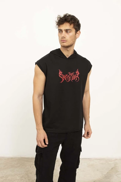 Tupac Ön Ve Arka Baskılı Kolsun Kapüşonlu T-Shirt - 9