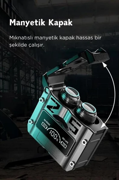 M25 Powerbank Özellikli Göstergeli Kablosuz Bluetooth Kulaklık Tüm Cihazlara Uyumlu Oyuncu Kulaklık - 10
