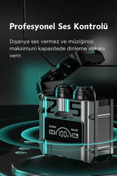 M25 Powerbank Özellikli Göstergeli Kablosuz Bluetooth Kulaklık Tüm Cihazlara Uyumlu Oyuncu Kulaklık - 2