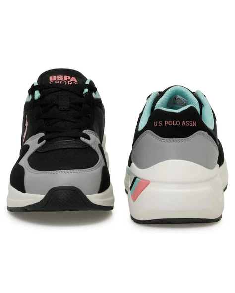 U.s. Polo Assn. Husky Wmn 4Fx Kadın Siyah-Pembe Sneaker Ayakkabı - 5