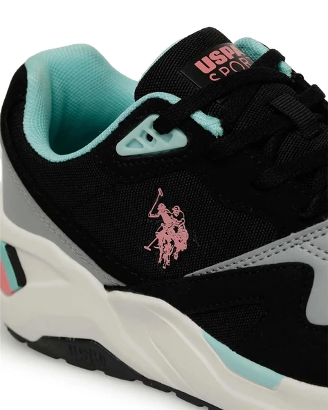 U.s. Polo Assn. Husky Wmn 4Fx Kadın Siyah-Pembe Sneaker Ayakkabı - 7