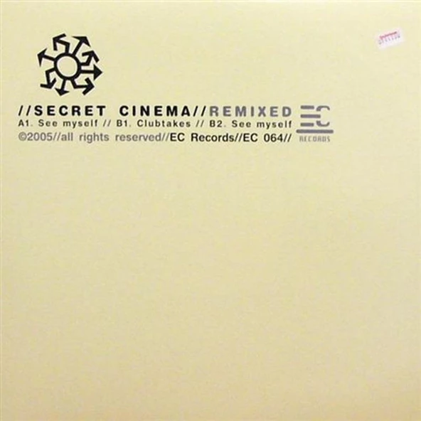 Secret Cinema – See Myself / Clubtakes (Remixes) House Vinly Plak alithestereo