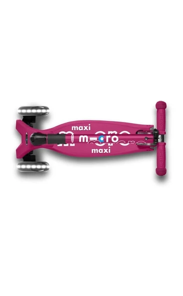 Micro Maxi Deluxe Foldable LED Berry Red Scooter MCR.MMD095 - Resim 6