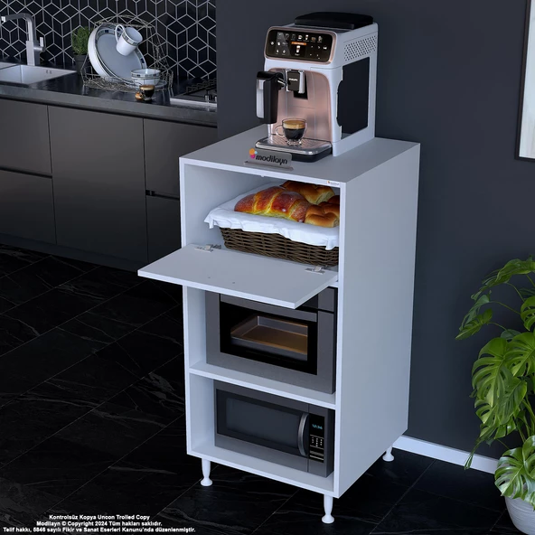 Modilayn SİLVA 59,6 x 119,2 x 56 cm Tek Kapaklı Ankastre Fırın ve Mutfak Dolabı - 6