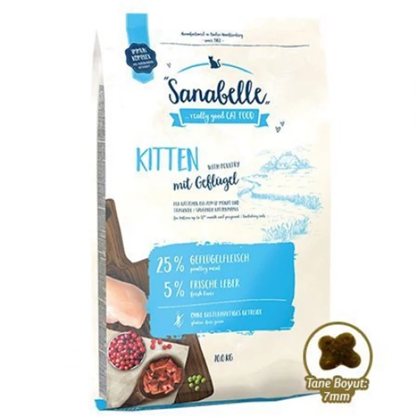 Sanabelle Kitten Tahılsız Yavru Kedi Maması 10 Kg