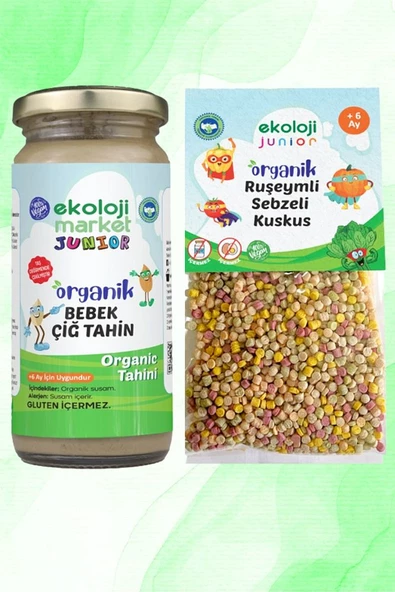 Organik Çiğ Tahin 230 gr + Organik Sebzeli Kuskus 250 gr