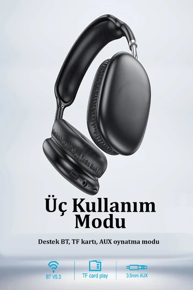 Qpen W35 Kablosuz Bluetooth Kafaüstü Kulaklık - 4