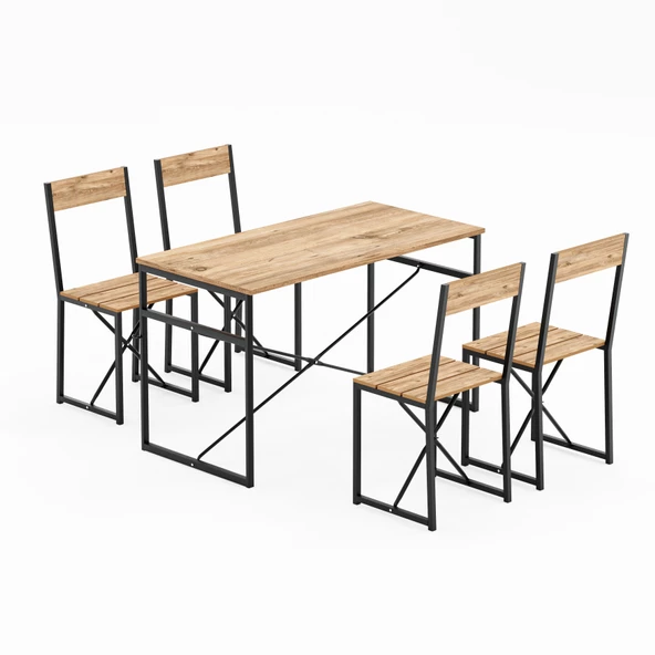 Eportatif Atlantik Mutfak Masası Yemek Masası Takımı 1004 - 5