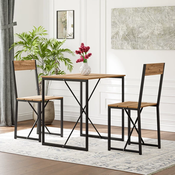 Eportatif Mutfak Masası 2 Kişilik Balkon Masa Takımı 1006