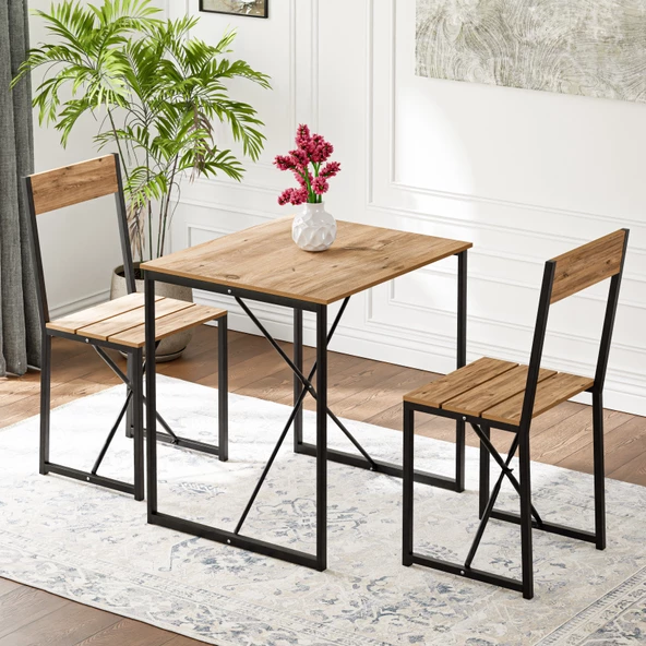 Eportatif Mutfak Masası 2 Kişilik Balkon Masa Takımı 1006 - 2