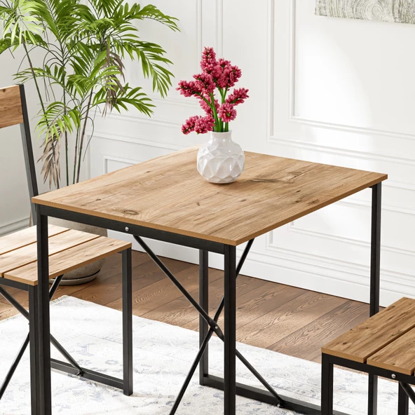 Eportatif Mutfak Masası 2 Kişilik Balkon Masa Takımı 1006 - 3