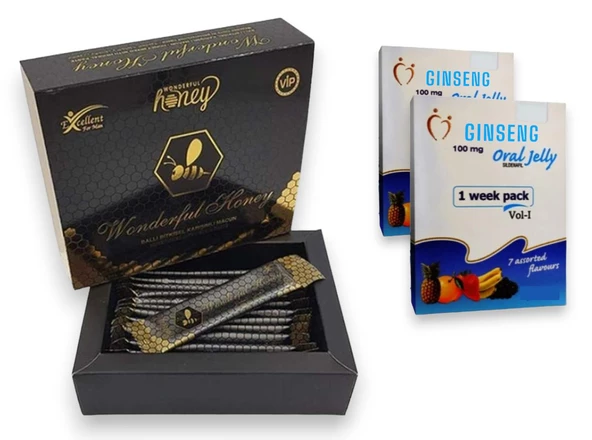 Wonderful Honey Ballı Macun 15 Gr X 12adet + 2 Adet Gınseng Meyve Aromalı Oral Jel 7li - 3