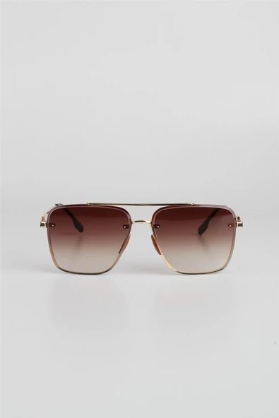 Max Polo Kahverengi Degrade UV400 Filtre Erkek Güneş Gözlüğü G24MP8222R01 - Resim 2