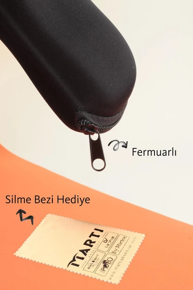 By Marine Fermuarlı Gözlük Kılıfı Siyah - 3