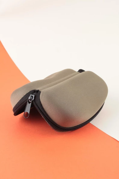 Fermuarlı Gözlük Kılıfı Haki - Resim 2