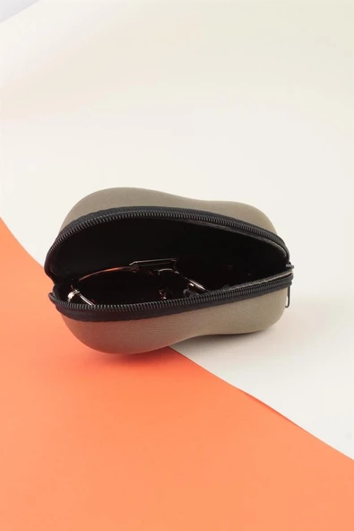 Fermuarlı Gözlük Kılıfı Haki - Resim 6