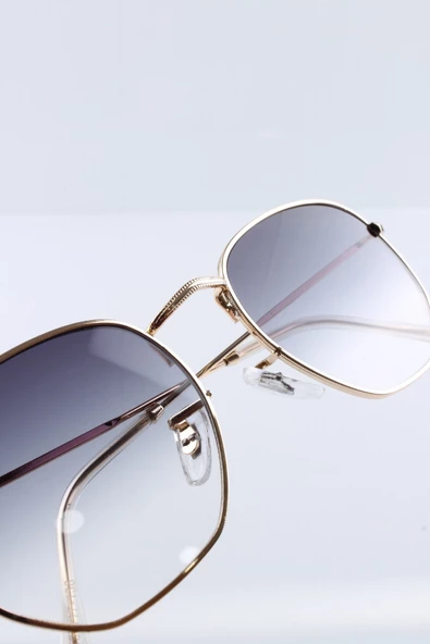 UNISEX SİYAH ALTIN UV400 GÜNEŞ GÖZLÜĞÜ SILVIO MONETTI - 3SM3548R004 - Resim 6