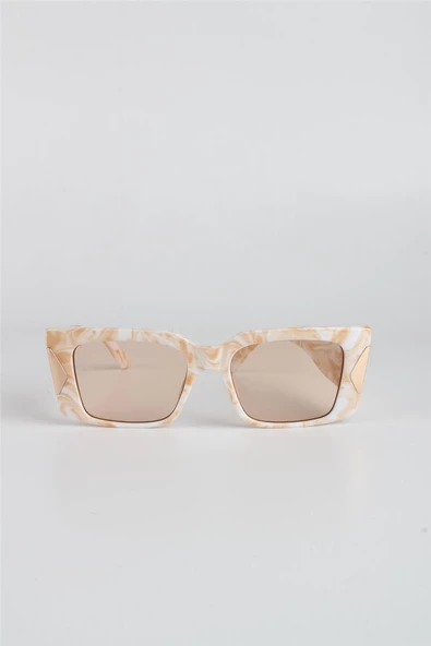 Max Polo Bej Mat  UV400 Filtre Kadın Güneş Gözlüğü G24MPS3207R06 - Resim 2