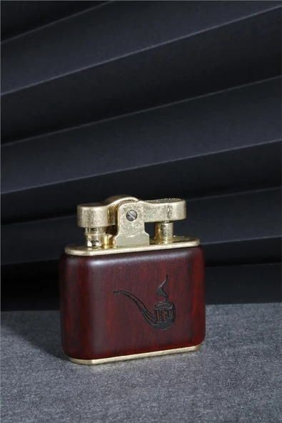 Silvio Monetti  Bordo Renk Ahşap Desenli Benzinli Çakmak  24CSM889TR02 - Resim 2