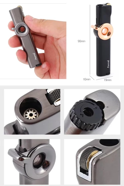 Silvio Monetti Siyah Gazlı Torch Pürmüz Çakmak SMC454MR01 - 3