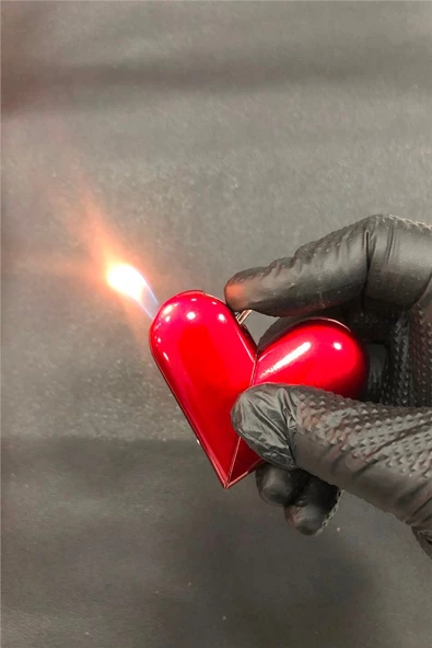 Silvio Monetti Kırmızı Gazlı Kalp Şeklinde Çakmak SMC3031MR01 - Resim 5