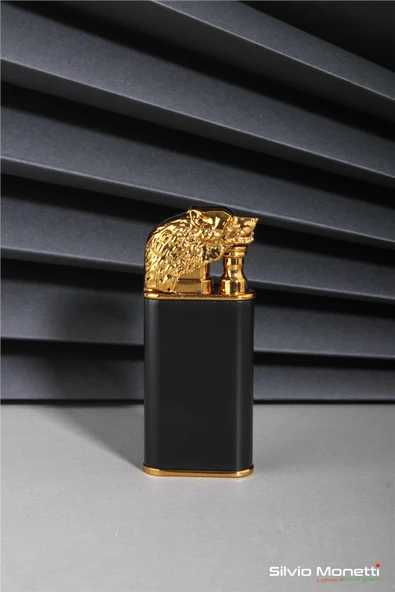 Silvio Monetti Siyah Kurt Model Gazlı Çakmak 24CSM801DMR01 ürün görseli 1