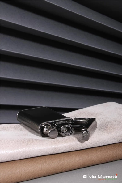 Silvio Monetti Siyah Özel Tasarım Gazlı Çakmak 24CSM801FMR01 - Resim 6