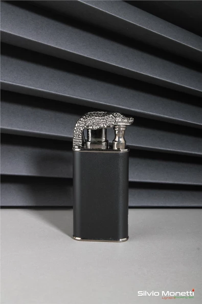 Silvio Monetti Siyah Timsah Model Gazlı Çakmak 24CSM801BMR01 ürün görseli 1