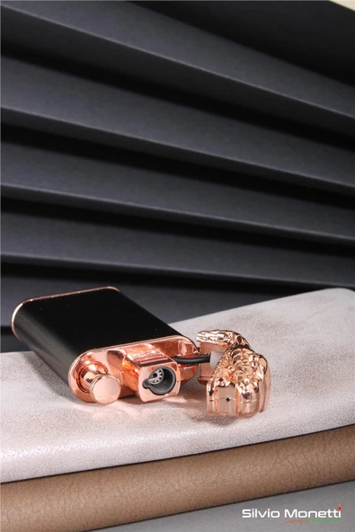 Silvio Monetti Bronz Yılan Kobra Model Gazlı Çakmak 24CSM805MYNR01 - Resim 3