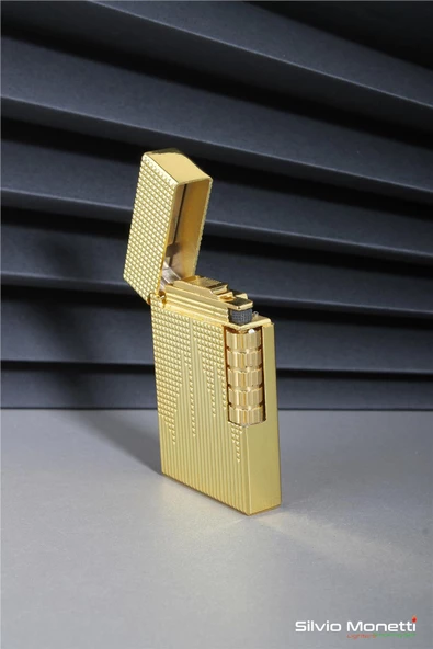 Silvio Monetti Altın Özel Tasarım Kapaklı Model Gazlı Çakmak 24CSM812BTR01 - Resim 3