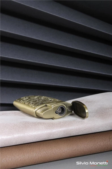 Silvio Monetti Bronz Özel Tasarım Gazlı Çakmak 24CSM822MR03 - Resim 3