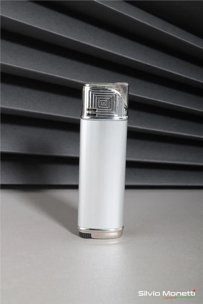 Silvio Monetti Gümüş Özel Tasarım Gazlı Çakmak 24CSM836MR02 ürün görseli 1