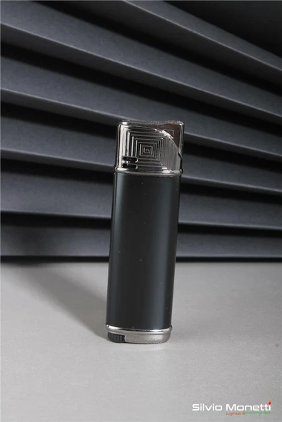 Silvio Monetti Siyah Özel Tasarım Gazlı Çakmak 24CSM836MR01 ürün görseli 1