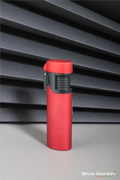 Silvio Monetti Kırmızı Kapaklı Özel Tasarım Gazlı Çakmak 24CSM911DPR02 ürün görseli 1