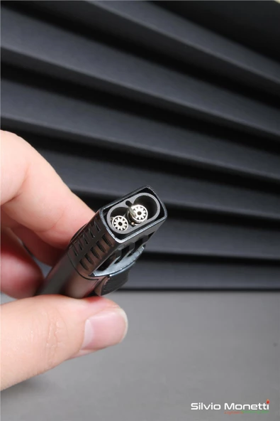 Silvio Monetti Bakır Özel Tasarım Güçlü Çift Pürmüz Gazlı Çakmak 24CSM844MR05 - Resim 2