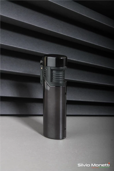 Silvio Monetti Siyah Kapaklı Özel Tasarım Gazlı Çakmak 24CSM911CPR01 ürün görseli 1