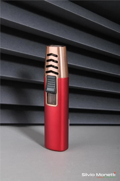 Silvio Monetti Kırmızı Özel Tasarım Pürmüz Gazlı Çakmak 24CSM843MR04 ürün görseli
