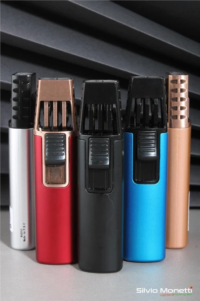 Silvio Monetti Bakır Özel Tasarım Güçlü Çift Pürmüz Gazlı Çakmak 24CSM844MR05 - Resim 3